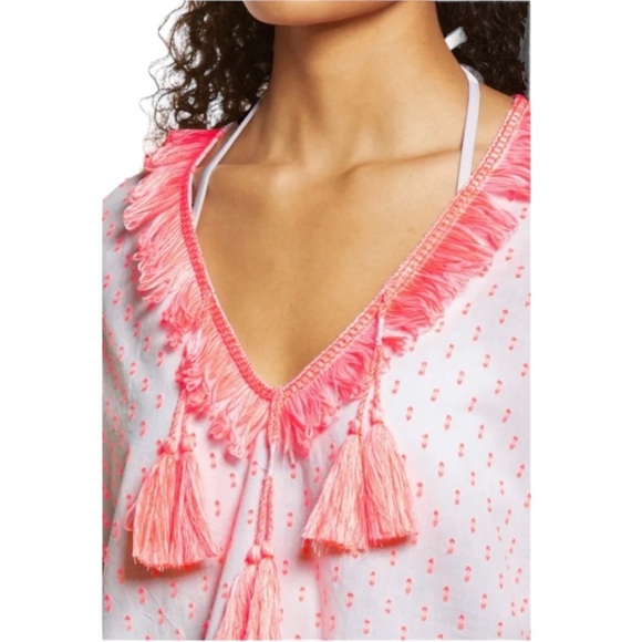 Lilly Pulitzer Kipper Coverup cover up tunic, swim, size small medium neon pink - Picture 2 of 8